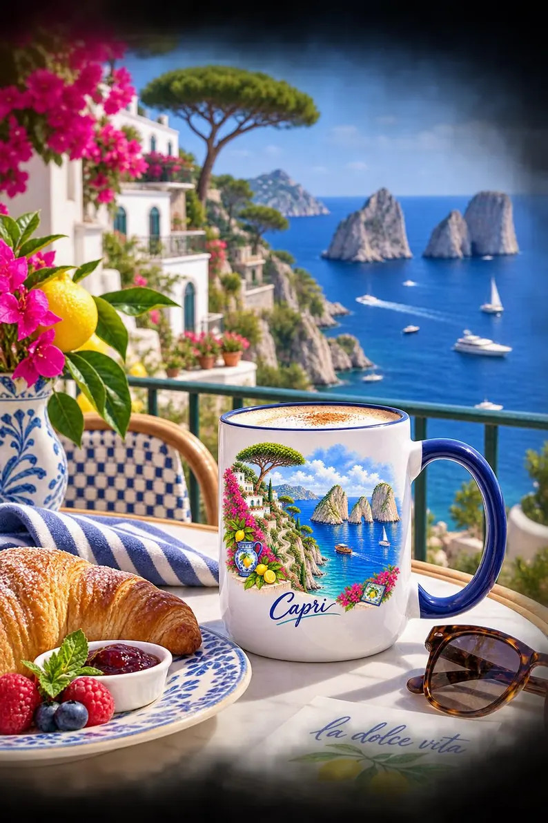 Capri Italy PNG Watercolor, Italian Travel PNG, Capri Italy Clipart, Mediterranean Coastal Art, F... | Etsy (Global)