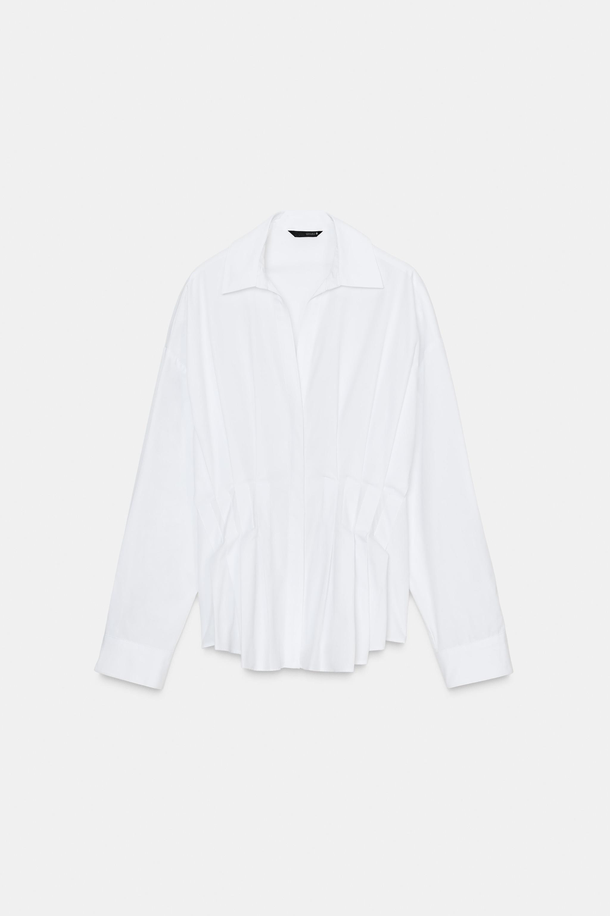 PLEATED POPLIN SHIRT | Zara US