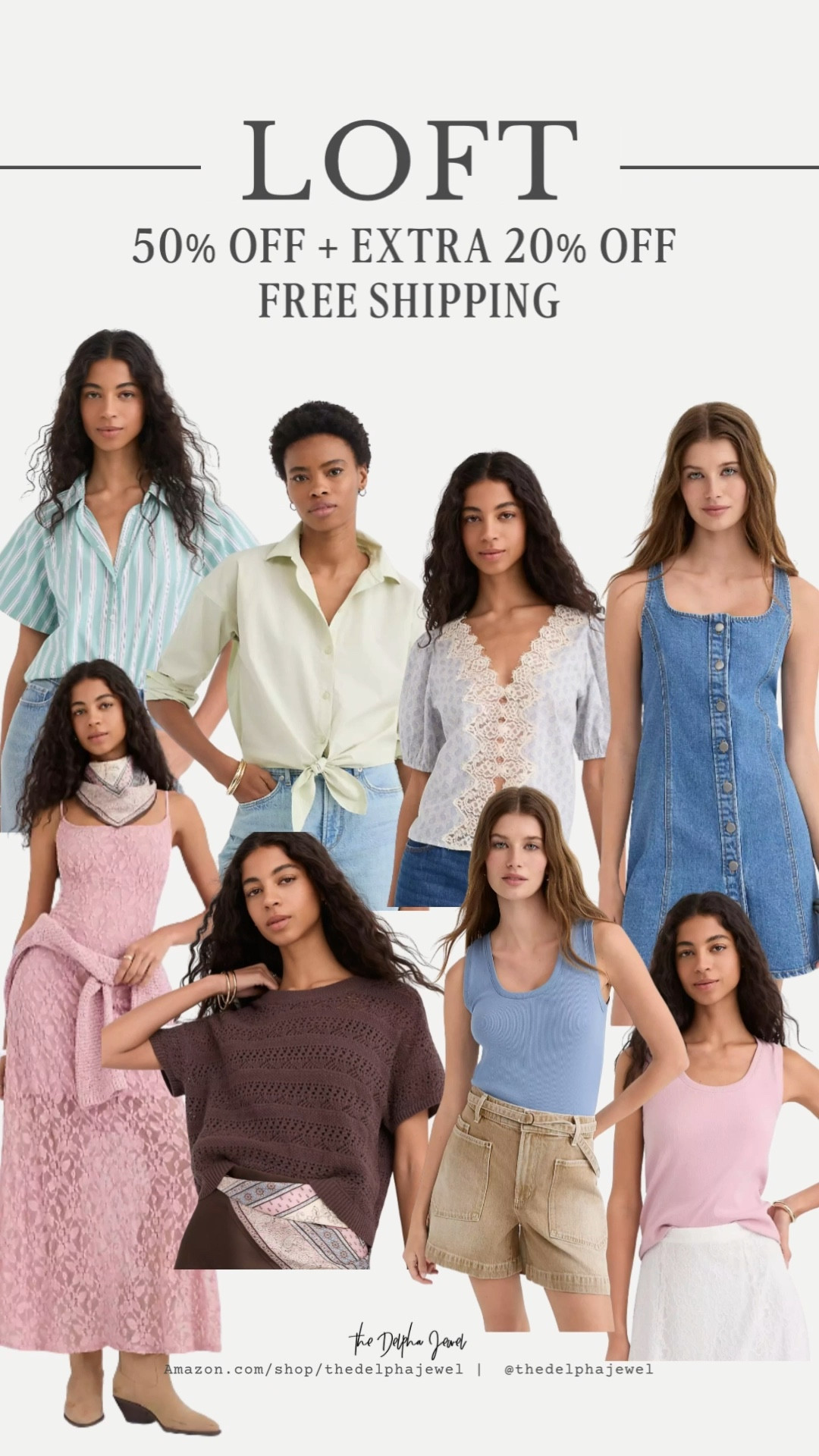 Such a good sale at Loft‼️ 50% off plus an extra 20% off, and free shipping! 

Spring new arrivals, denim mini dress, lace scoop neck dress, pointelle relaxed sweater tee, utility shorts, everyday shirt, bubble sleeve top, rainbow beaded necklace

#LTKSaleAlert #LTKTravel #LTKMidsize