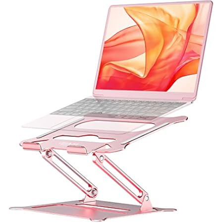 Adjustable Laptop Stand for Desk, Computer Raiser Platform Adjustable (Rose Gold) Gift for her | Amazon (US)