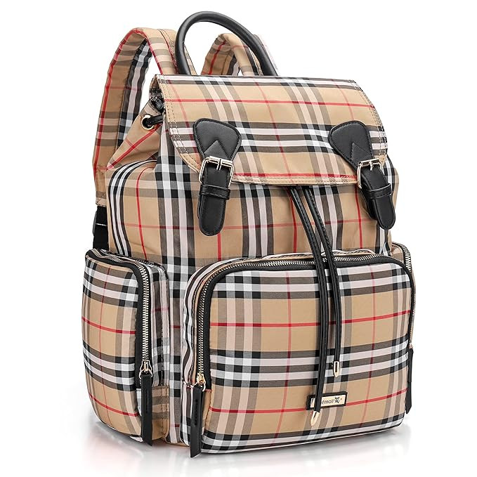 Diaper Bag Backpack, Hafmall Baby Diaper Bag with Stroller Hooks for Mom Dad, Multifunctional Nap... | Amazon (US)