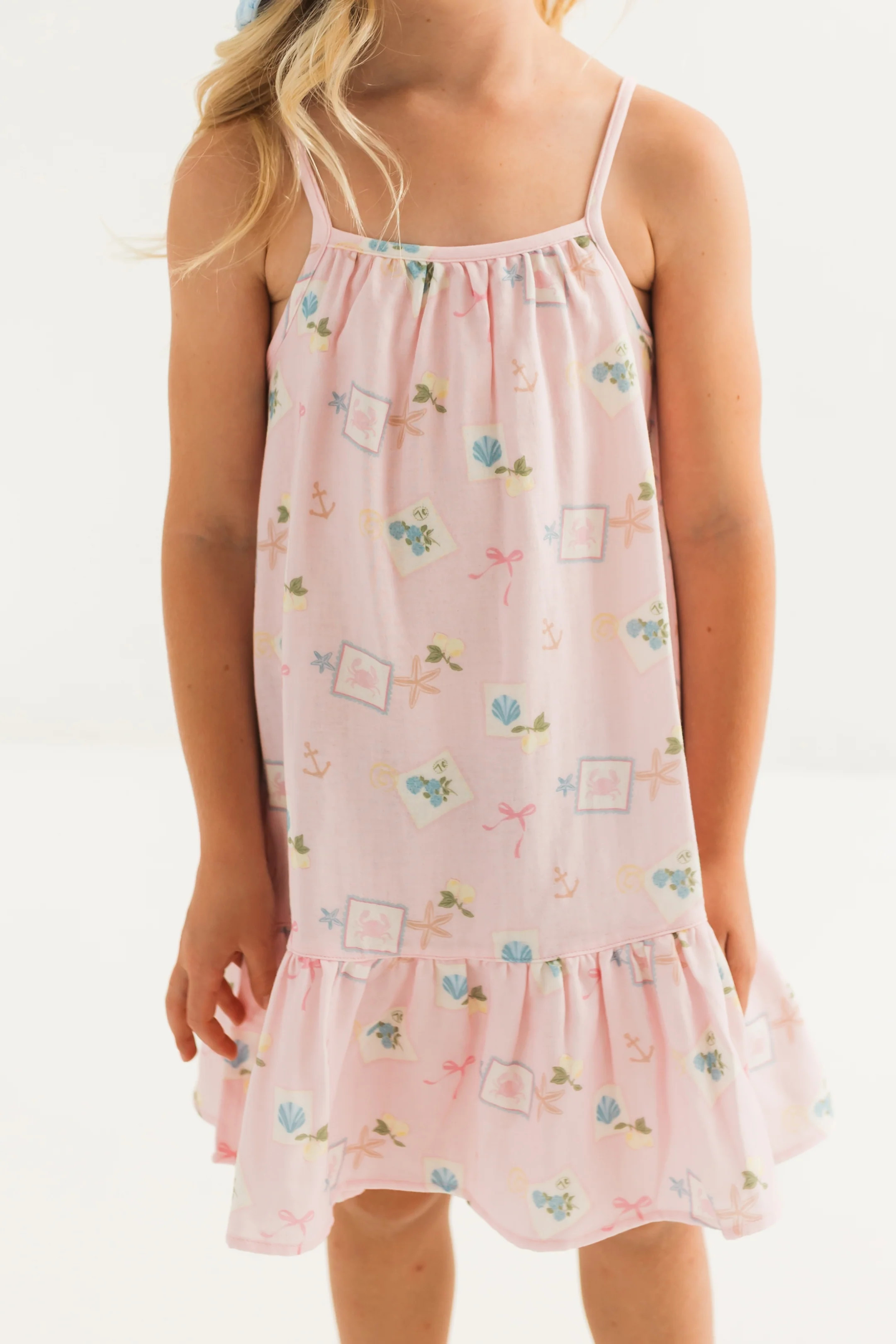 Little Coastal Notes Twirl Dress | Girls Boutique Daywear | In My Jammers | In My Jammers