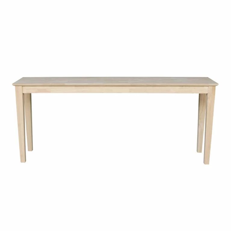 International Concepts Wood Shaker Console Table with 72" Extended Length - Unfinished | Walmart (US)