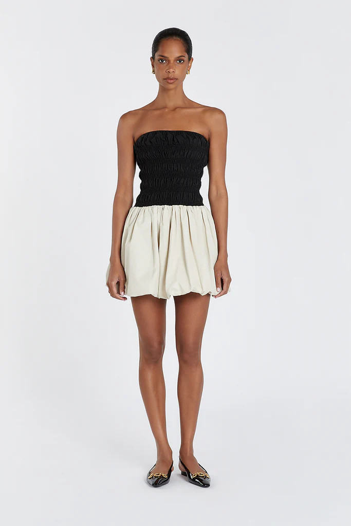 STEVIE BLACK AND STONE MINI DRESS | DISSH