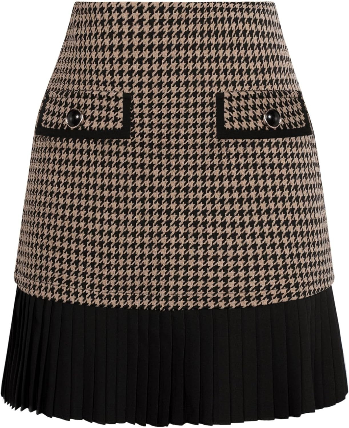 Kate Kasin Women's Plaid Mini Skirt, High Waist Pleated A-Line Skirts | Amazon (US)