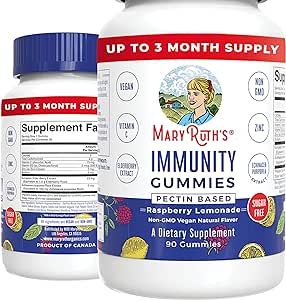 Immunity Gummies 5-in-1 by MaryRuth's (Raspberry Lemonade) | Powerful Blend of Zinc, Elderberry, ... | Amazon (US)