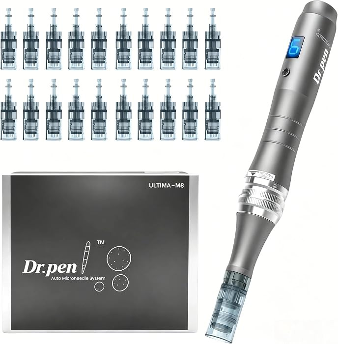Dr Pen M8 Microneedling Pen with 20 Cartridges for Home Use - 0.25mm | Amazon (US)