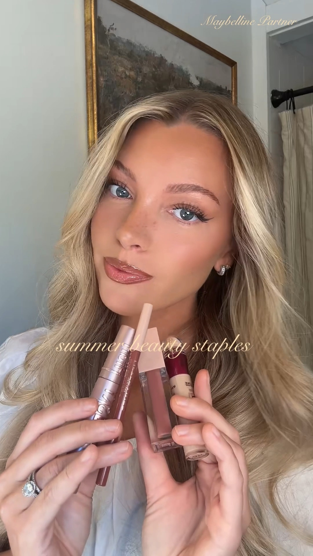 #ad #MaybellinePartner summer makeup favorites  💫🧚

@maybelline products shown:
-  Lash Sensational Sky High Lengthening Waterproof Mascara in Very Black
- Instant Age Rewind Concealer in shade 120
- Lifter Liner in shade Out Of Line
- Lifter Gloss in shade Toffee

available at @target 🤍

#TargetPartner #Maybelline #MaybellinePartner 
@targetstyle

#LTKgrwm #LTKmorningroutine #LTKBeauty