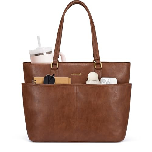 LOVEVOOK Laptop Tote Bag for Women, 15.6 inch Laptop Vintage Work Bags for Teacher/Nurse Large Computer Bag for Office, Briefcase Handbag Gifts for Women | Amazon (US)