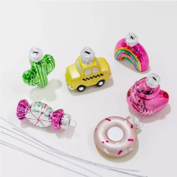 New in box mini glass ornaments set of 6 | Poshmark