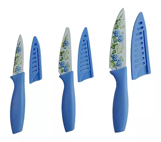 Temp-tations Set of (3) 6",4",3.5" Fruit Knives - QVC.com | QVC