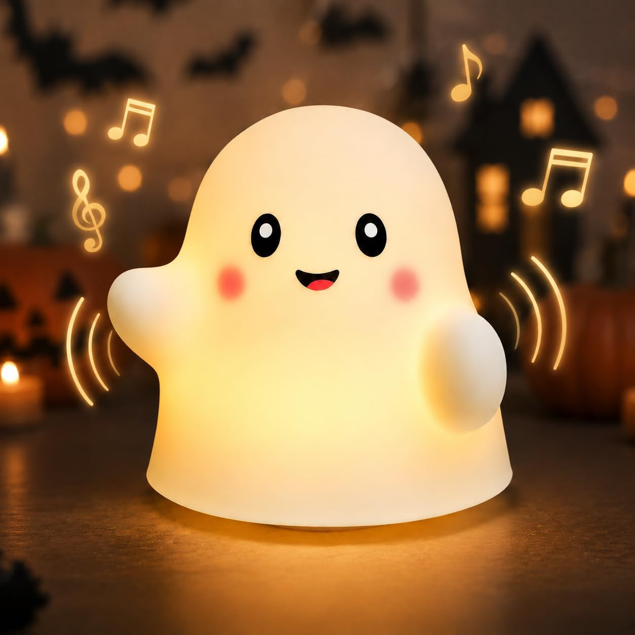 nextanG Boo Buddy Baby Night Light – Cute Silicone Rechargeable Nursery Lamp for Kids, Eye-Caring Dimmable Touch Light for Girls & Boys, Portable Battery Nightlight for Toddlers Bedroom | Amazon (US)