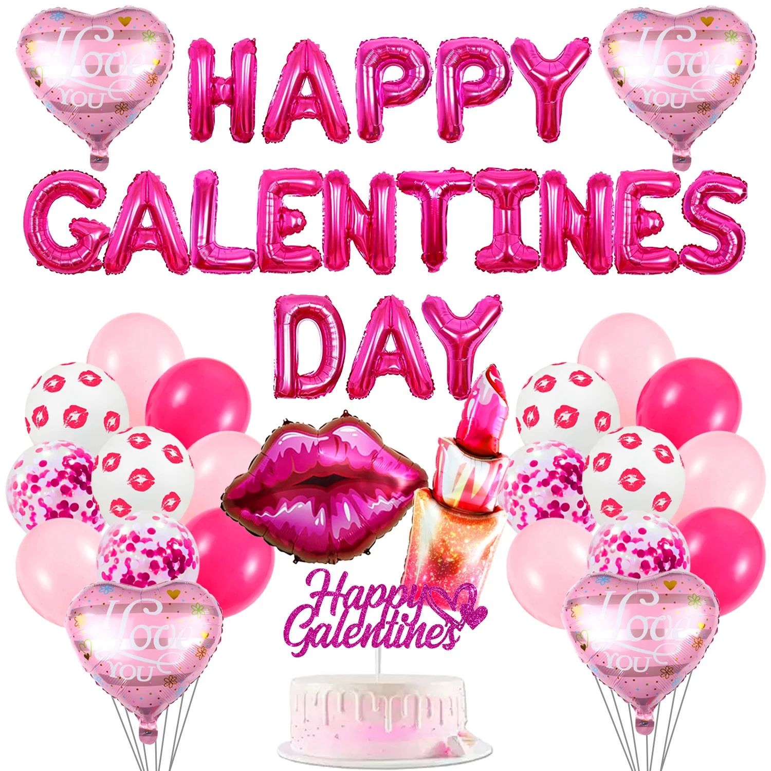 Happy Galentine's Day Party Decoration Kit, Galentines Day Party Decorations Happy Galentines Day... | Walmart (US)