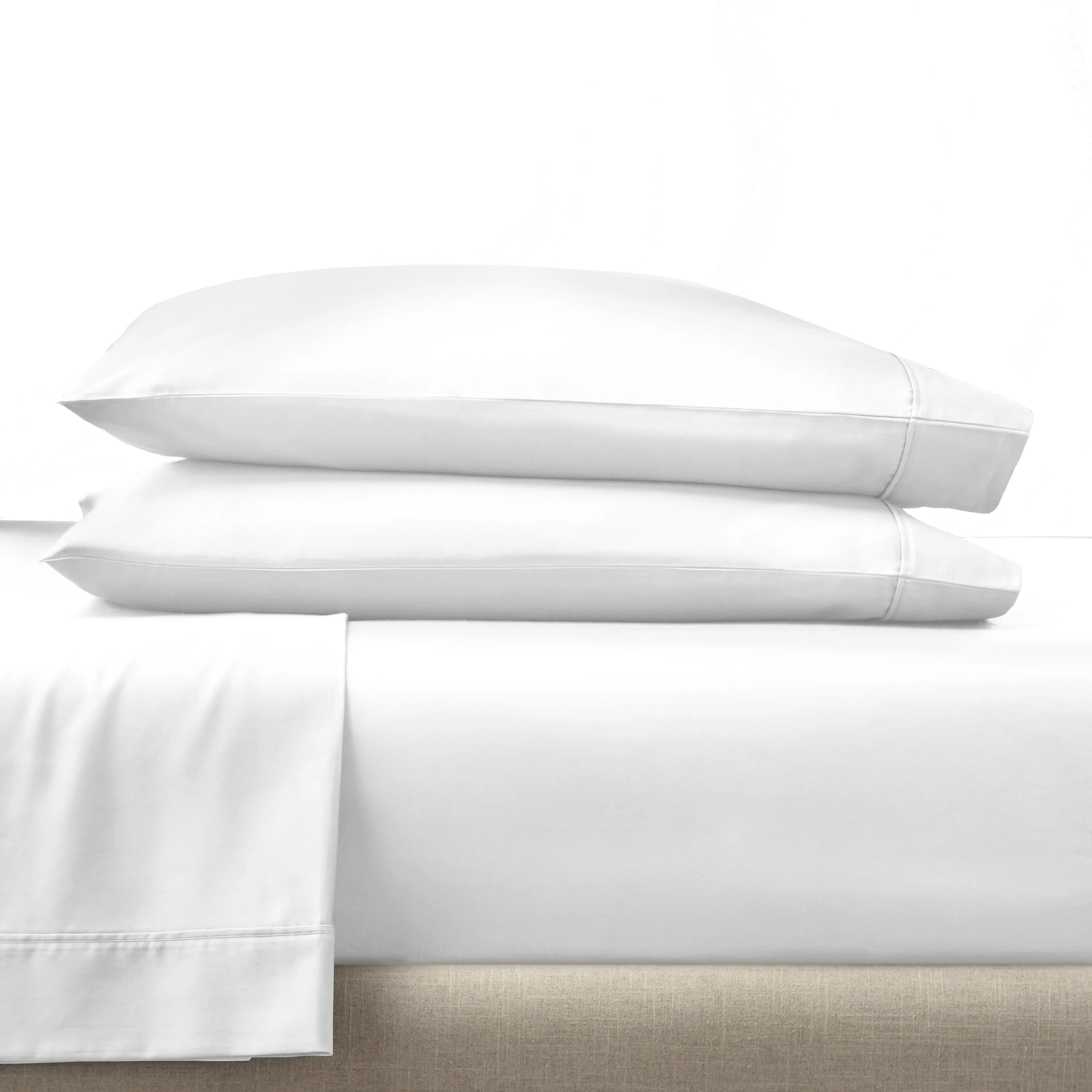 Better Homes & Gardens 4-Piece 300 Thread Count Arctic White Cotton Sateen Bed Sheet Set, Queen | Walmart (US)