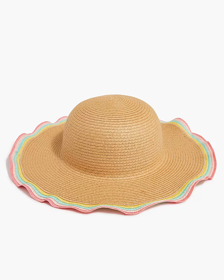 Girls' multicolor straw hat | J.Crew Factory
