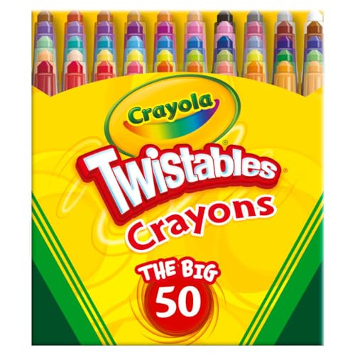 Crayola Mini Twistables Crayons for Kids (50ct), Back to School Supplies, No Peel Crayons for Coloring Books, Gift for Toddlers & Kids, Arts & Crafts, 3+ | Amazon (US)