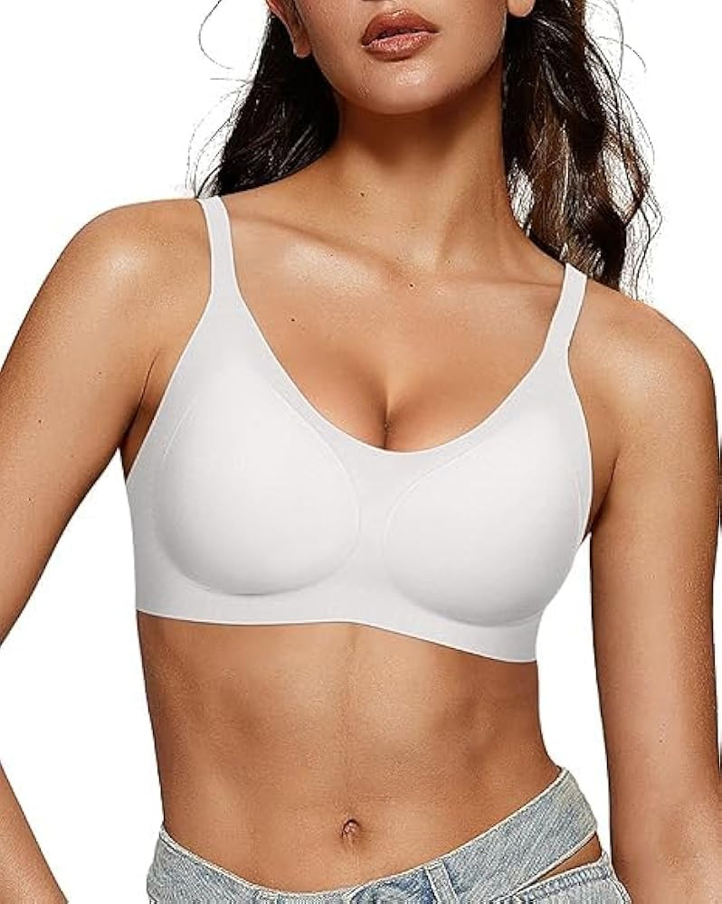 OEAK Womens Wireless Bras Comfortable Push Up Bra Smooth U Neck Bralette Full Coverage Bras Seaml... | Amazon (US)