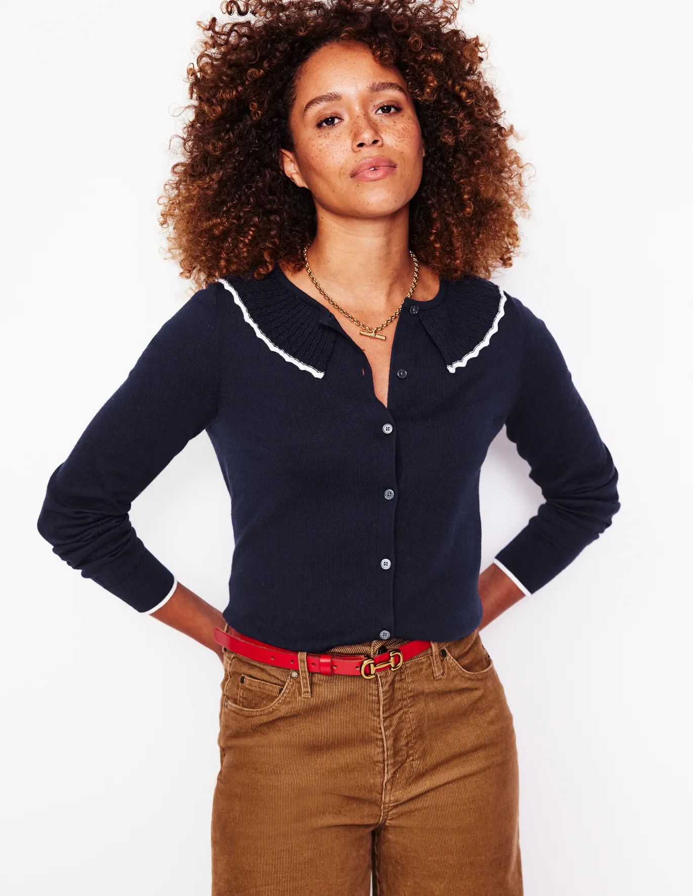 Frill Collared Cardigan | Boden (US)