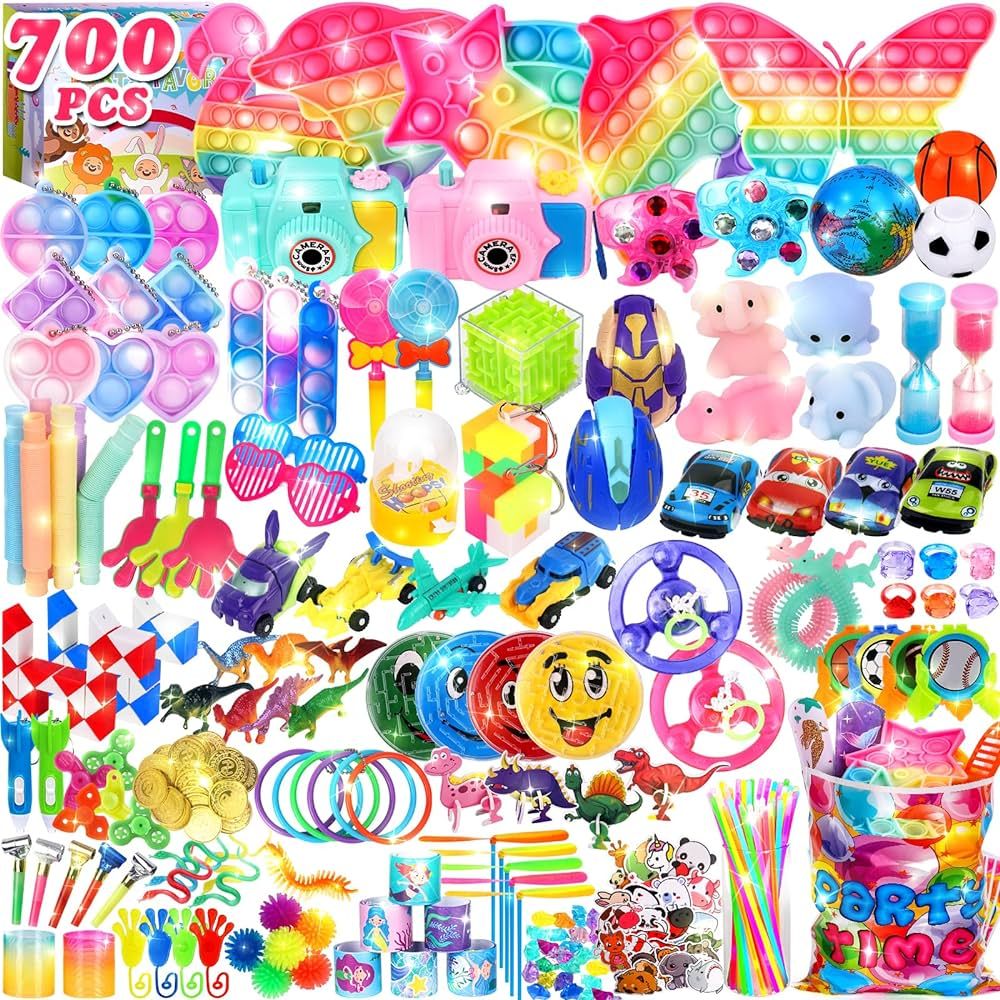 Party Favors for Kids, 700PCS Fidget Toys, Stocking Stuffers Sensory Toys, Carnival Prizes Treasu... | Amazon (US)