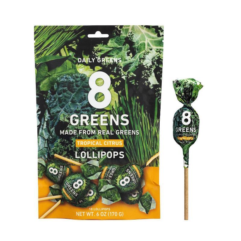 8Greens Lollipops Citrus Flavor Dietary Supplement - 10ct | Target