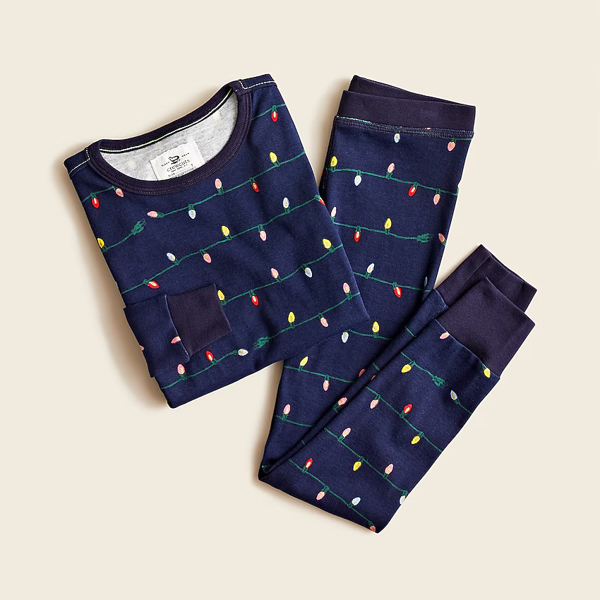 Girls' glittery printed pajama set | J. Crew US