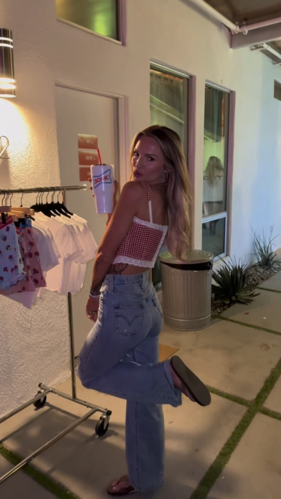 My outfit of the night ✨💌🍒 Obsessed with this red gingham top! I linked similars but my exact top is from Trendy & Tipsy. 

#LTKWatchNow #LTKStyleTip #LTKFestival