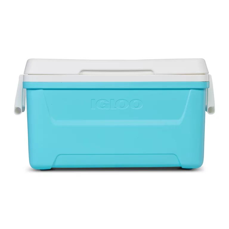 Igloo 48 QT. Laguna Hard-Sided Ice Chest Cooler, Aqua Blue and White | Walmart (US)