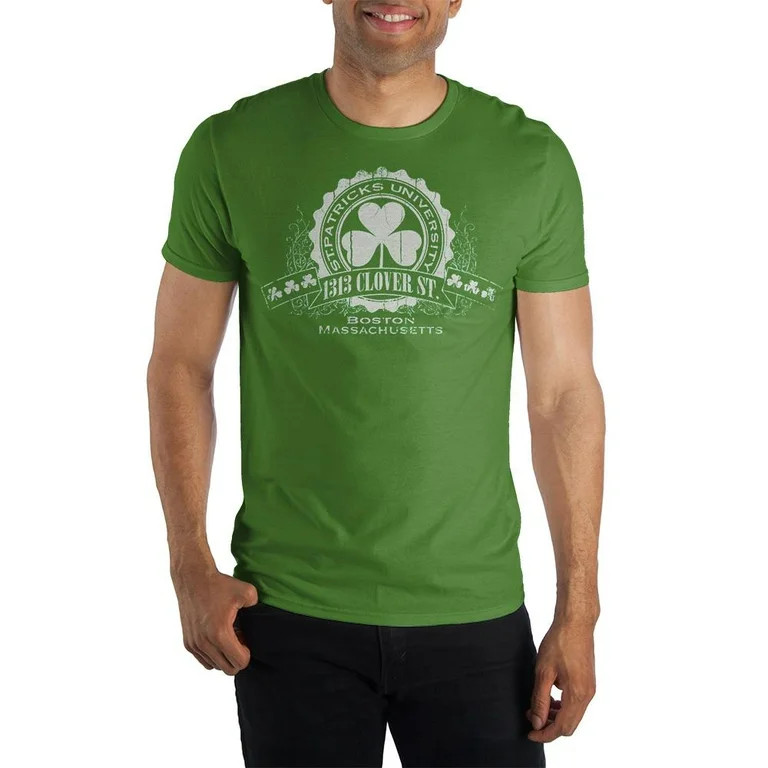 St. Patrick's University 1313 Clover St. Men's Green T-Shirt Tee Shirt-Large | Walmart (US)