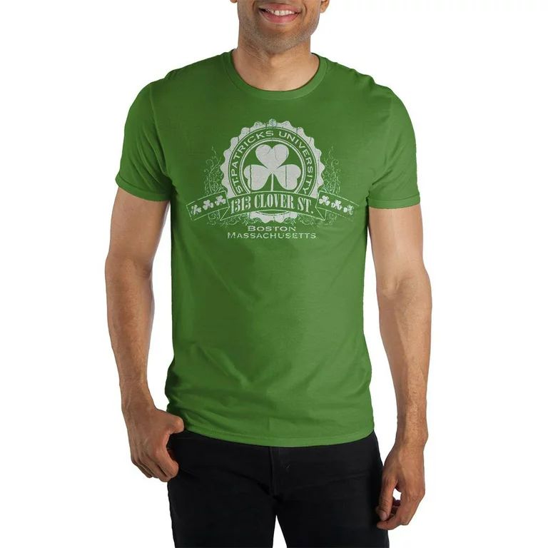 St. Patrick's University 1313 Clover St. Men's Green T-Shirt Tee Shirt-Large | Walmart (US)