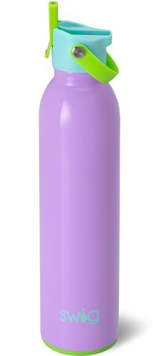 Swig Life 26oz Insulated Water Bottle, Travel Water Bottle with Straw and Lid, Cup Holder Friendly, Stainless Steel (Ultra Violet) | Amazon (US)