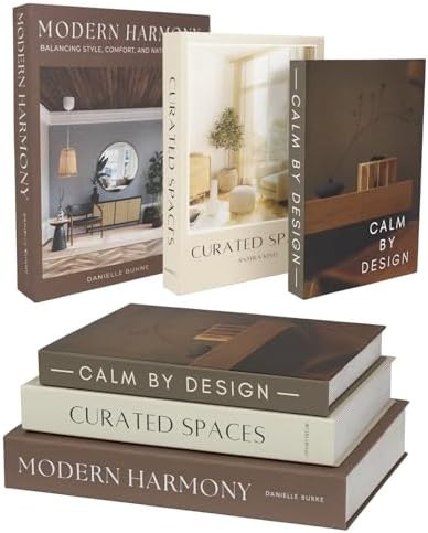 Modern Decorative Books For Home Decor - Set of 3 Faux/Fake Books For Decoration for Aesthetic Co... | Amazon (US)