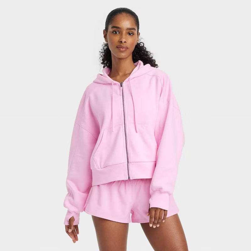 Women's Fleece Full-Zip Hooded Sweatshirt - JoyLab™ | Target