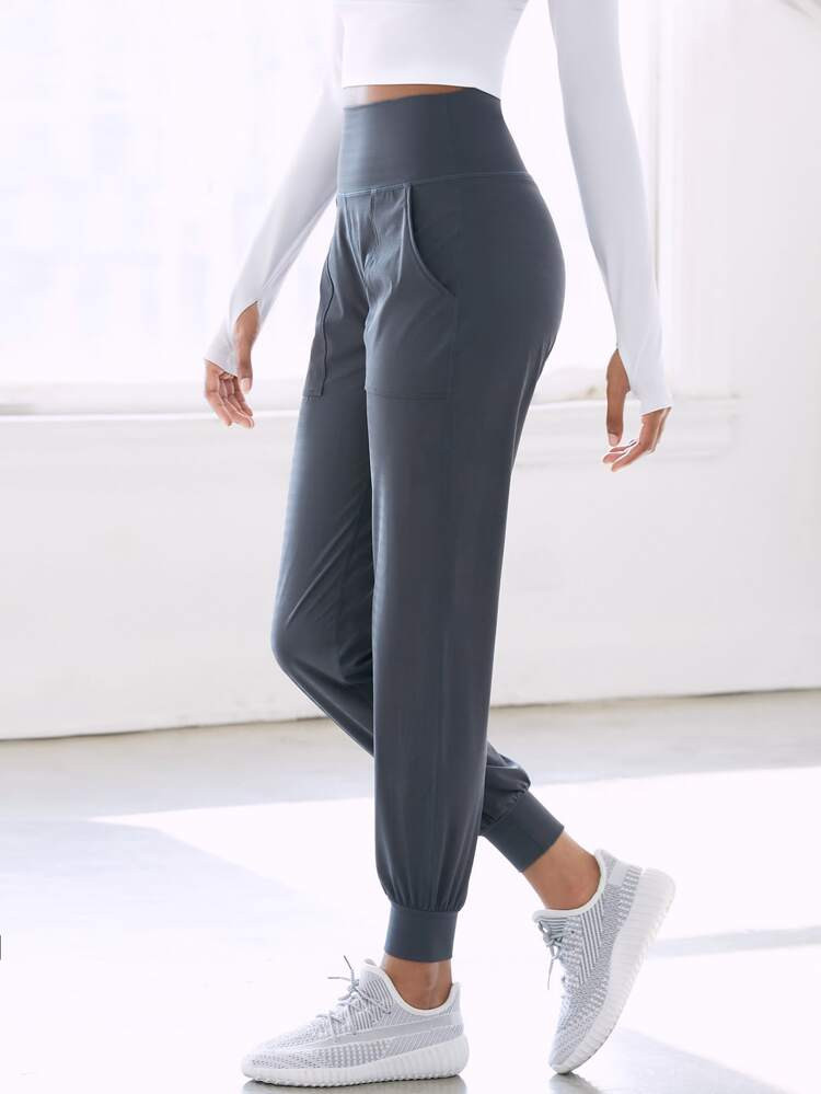 MOTF PREMIUM SPANDEX SLANT POCKET YOGA PANTS | SHEIN