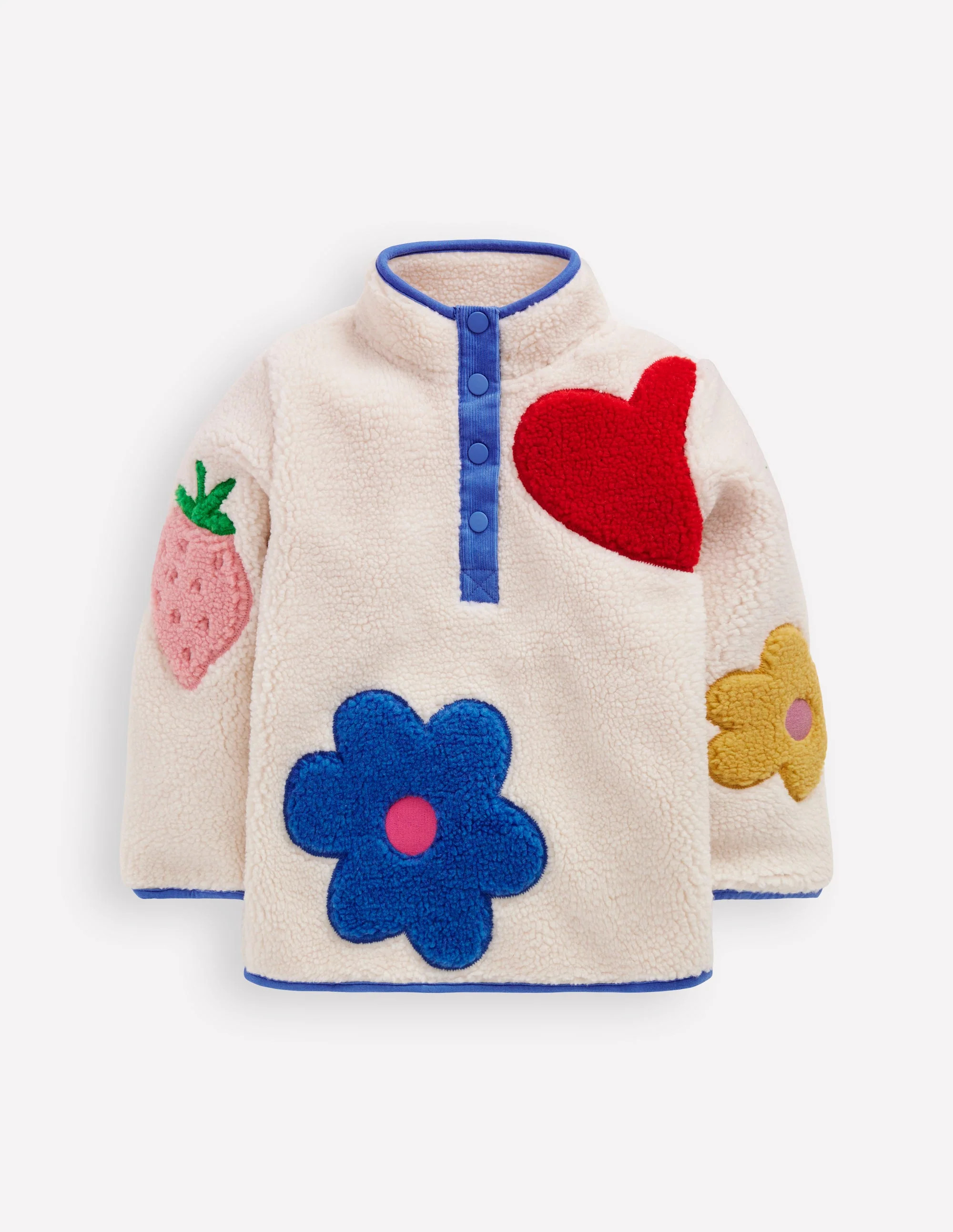Borg Logo Pop Over-Ivory Strawberry Flower | Boden (US)