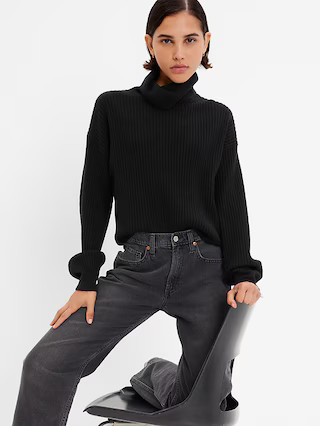 CashSoft Rib Turtleneck Sweater | Gap (US)