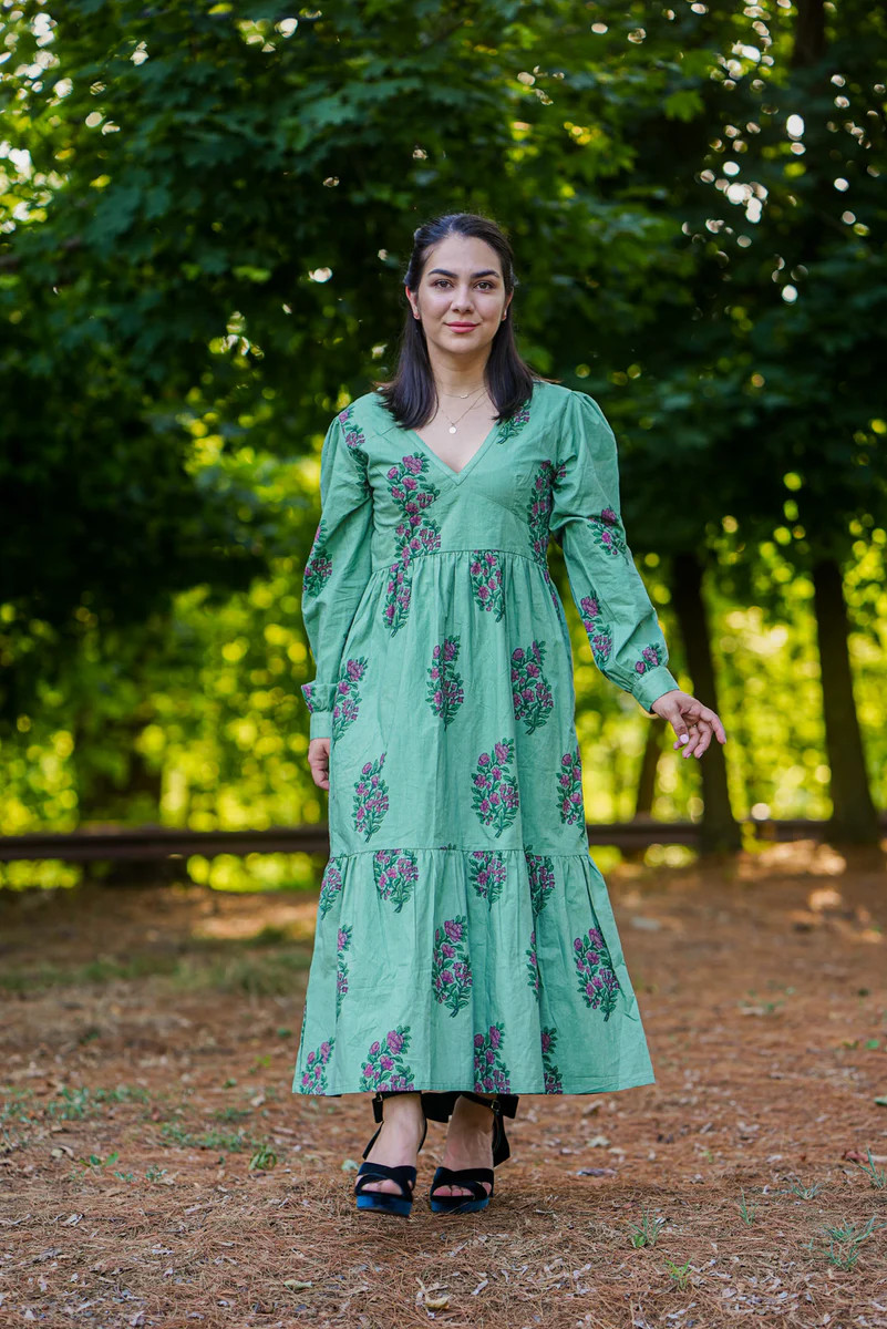 SUSANNA V NECK MIDI DRESS | RAINHA | All In The Detail