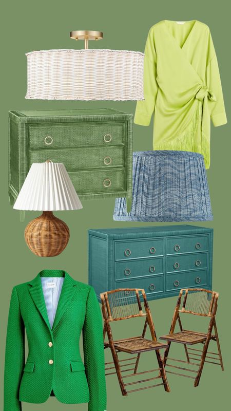 Go green, go color! Add some life to your home and closet this March for a fun-filled, cheerful spring season. These textured designer dressers and lampshades add the best style! The white wicker light is under $200 and the brown wicker lamp is under $60 from Target. You won’t believe the price on these bamboo folding chairs either! Perfect for extra seating at holidays and gatherings  

#LTKhome #LTKstyletip #LTKSpringSale