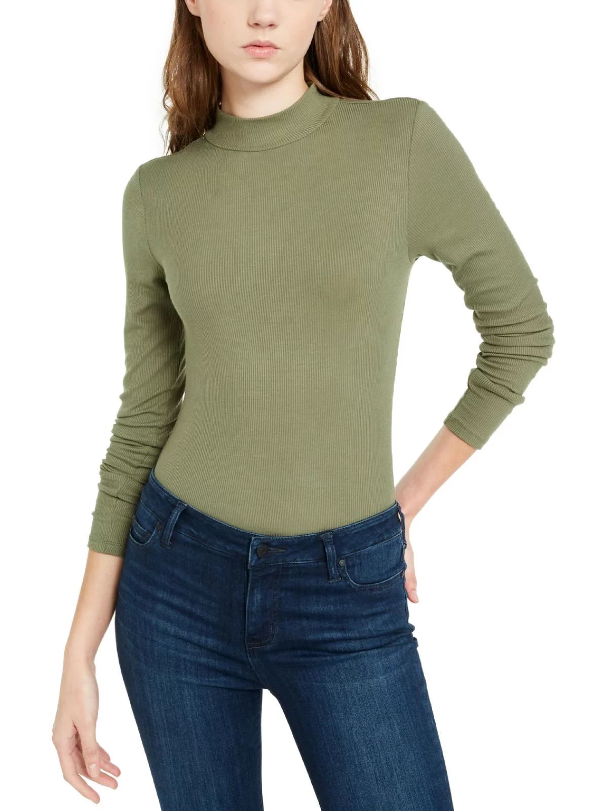 Self Esteem Juniors' Mock-Neck Bodysuit Green Size Medium - Walmart.com | Walmart (US)