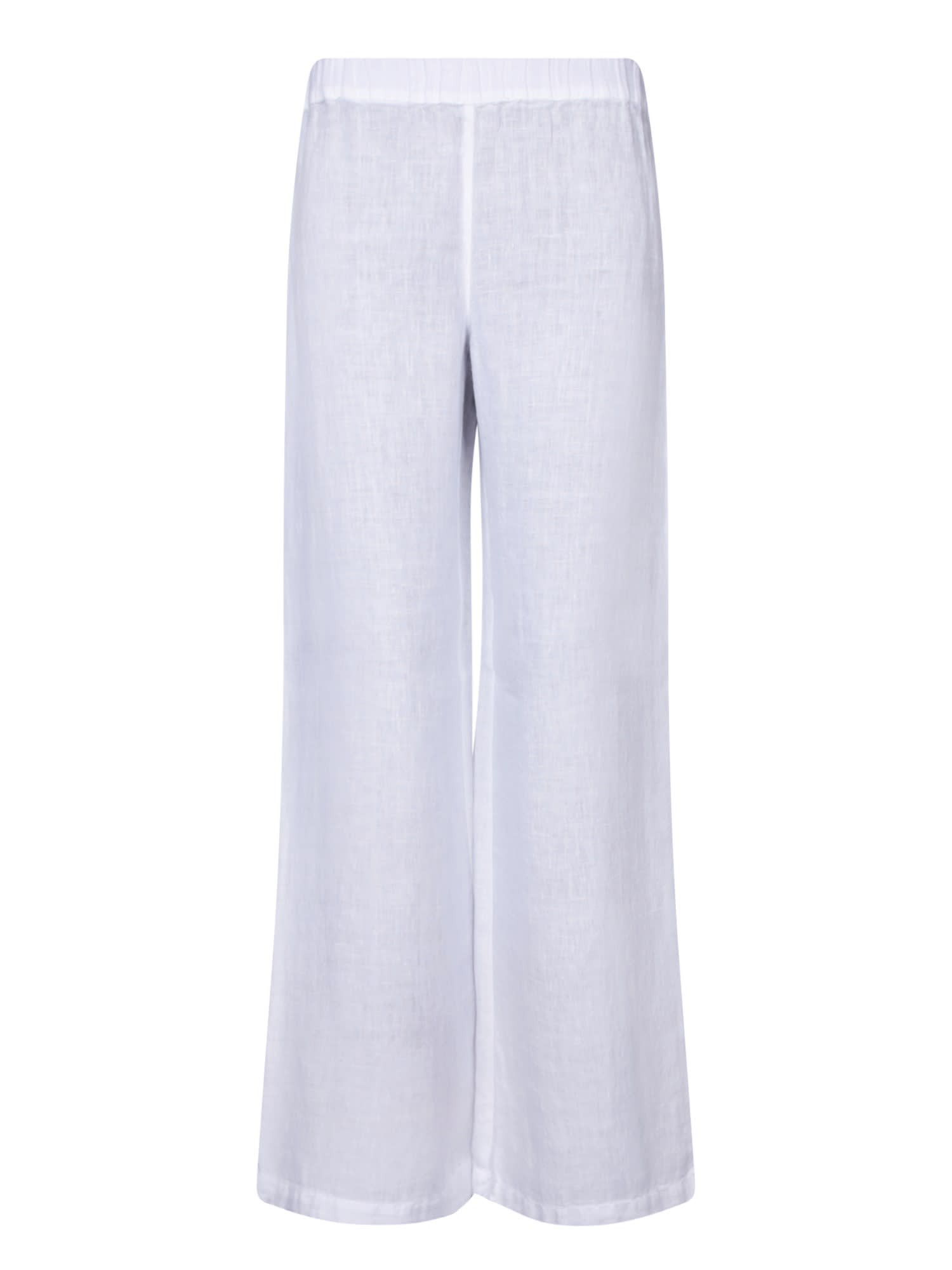 120% Lino White Linen Pants | Italist.com US