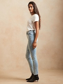 High-Rise Slim Jean with Fray Hem | Banana Republic (US)