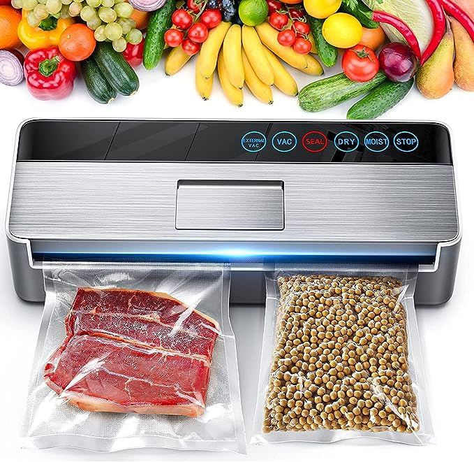 Vacuum Sealer Machine, Full Automatic Food Sealer (95Kpa), Air Sealing System for Food Saver Cutt... | Amazon (US)
