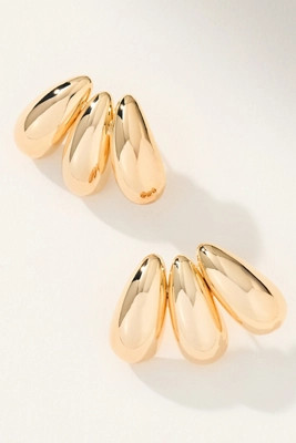 Fanned Metal Post Earrings | Anthropologie (US)