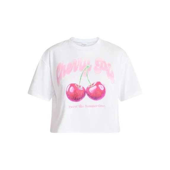 No Boundaries Boxy Cropped Graphic Tee, Women's XXS-XXL | Walmart (US)