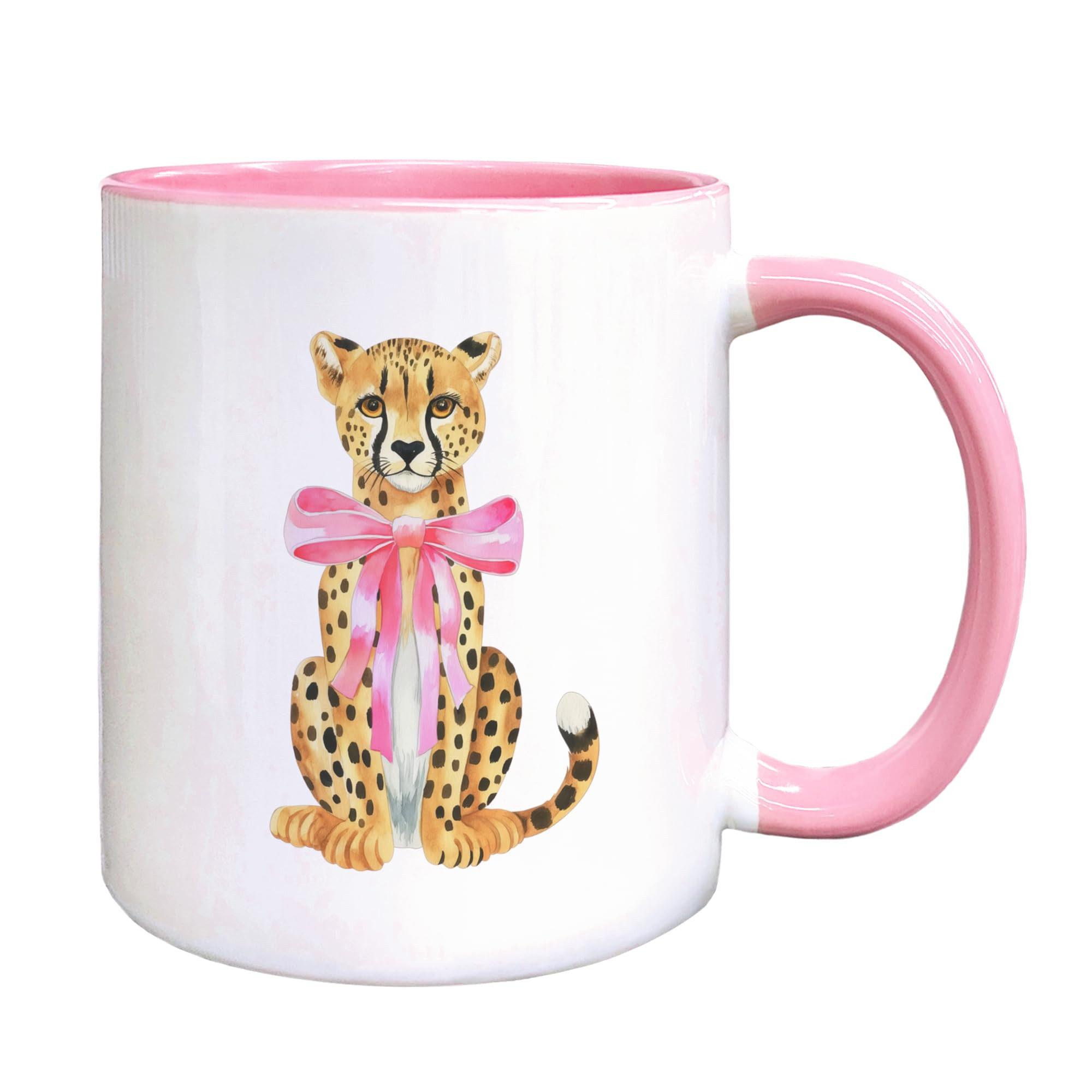 Pink Bow Decor Leopard Coffee Mugs - Leopard Mug, Preppy Coquette Cheetah Coffee Teacup, Trendy G... | Amazon (US)