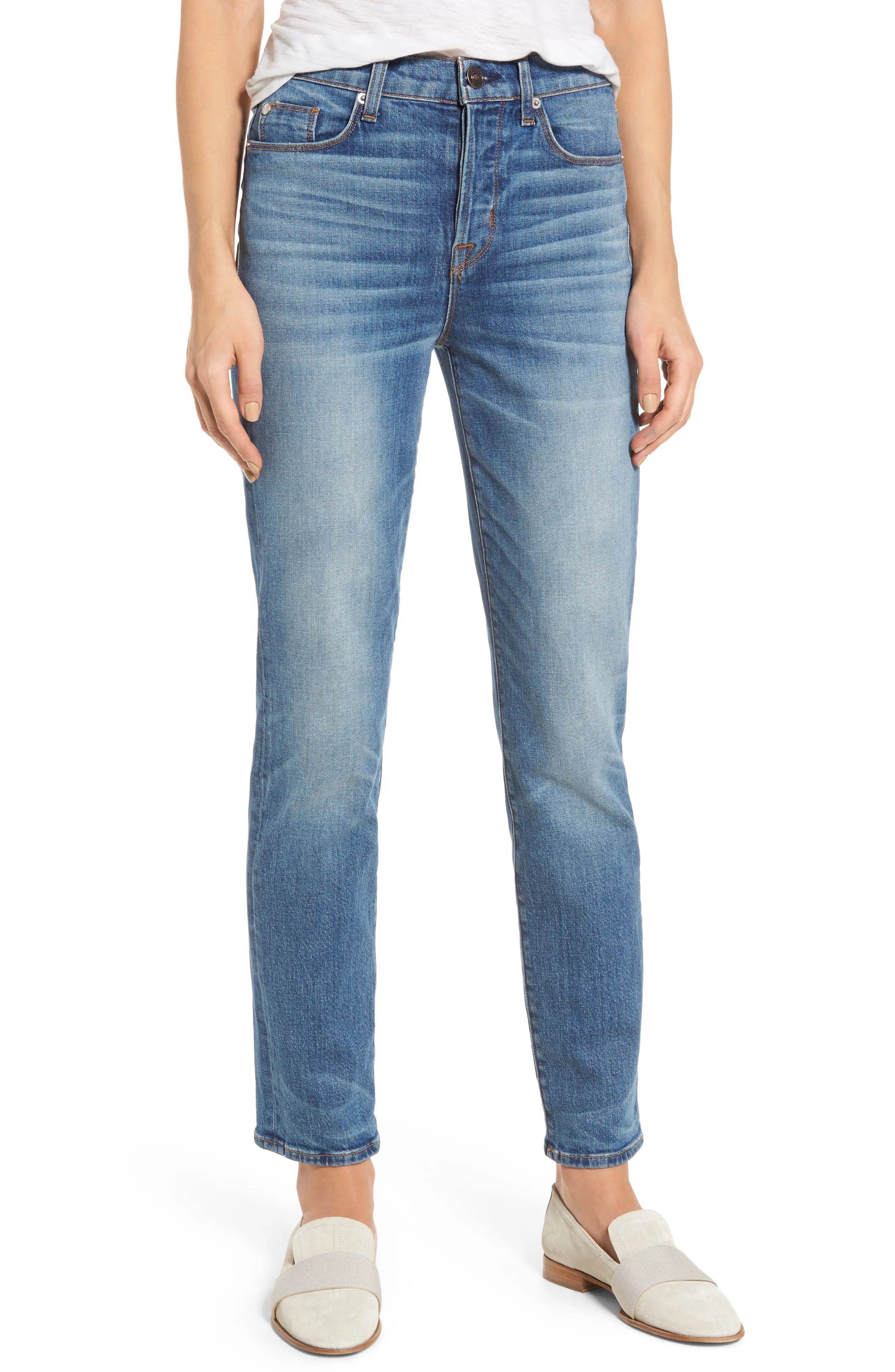 Zoeey High Waist Ankle Straight Leg Jeans | Nordstrom