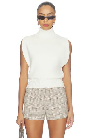 Lovers and Friends Giulietta Mock Neck Vest in Ivory. - size L | Revolve Clothing (Global)