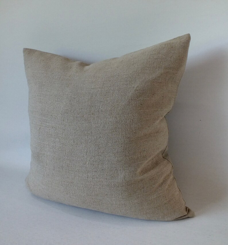 Beige Natural colour hemp Cushion Bolster pillows Bed room living room sofa Chair decorative acce... | Etsy (US)