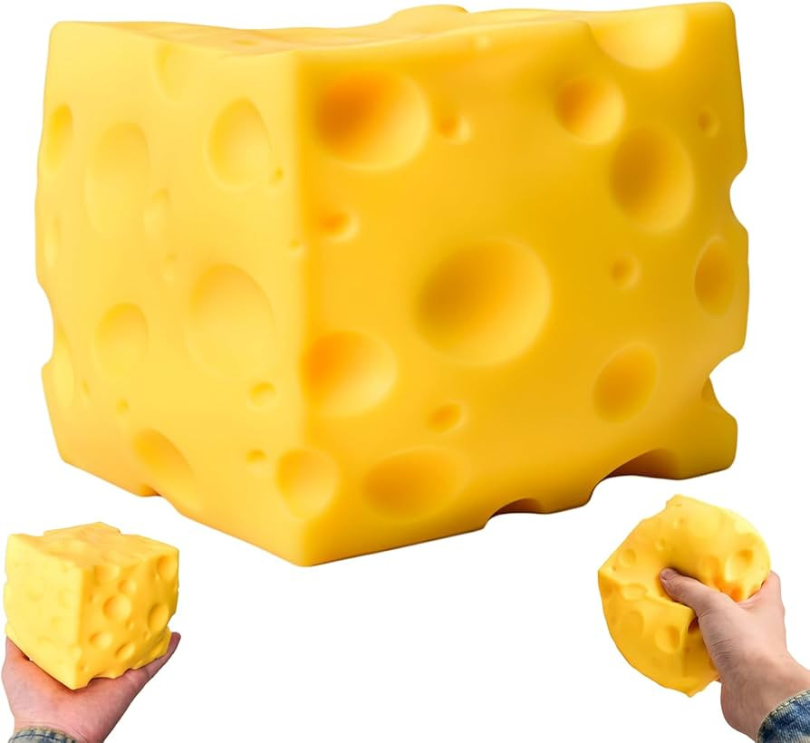 Super Cheese Squishy Big Giant Large Cube Block Slow Rising Squeeze Toy squeezable Stress Relief ... | Amazon (US)