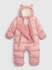 Baby 100% Recycled Heavy Weight Puffer One-Piece | Gap (US)