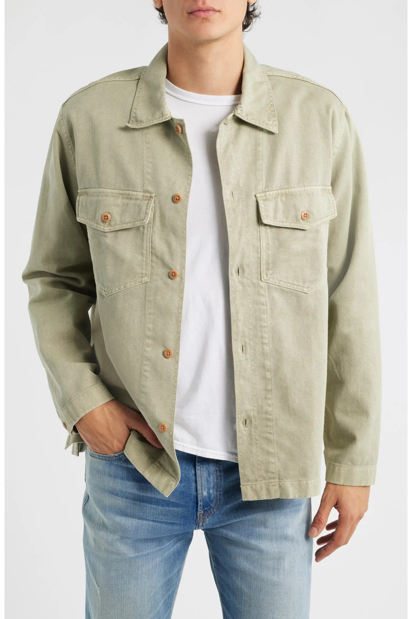 Cotton Twill Shirt Jacket (Men) | Nordstrom | Nordstrom
